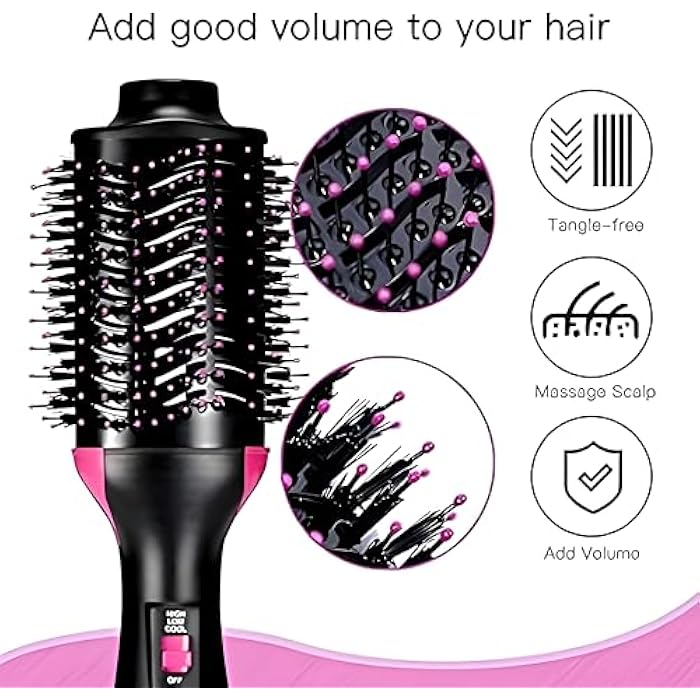 Hair styler-high speed electric hair brush with hot air to increase density and get a shiny finish, ideal for quick and easy styling - Image 2